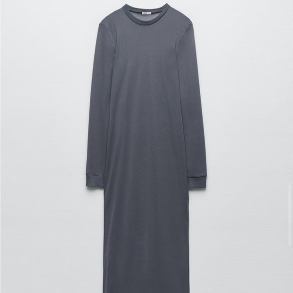Zara Grey Sheer Dress - Picture 6 of 12